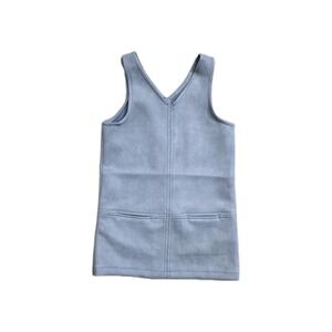 Frenchie Mini Conture Girls Pocket Dress Blue Swede 4 T NWT Suede